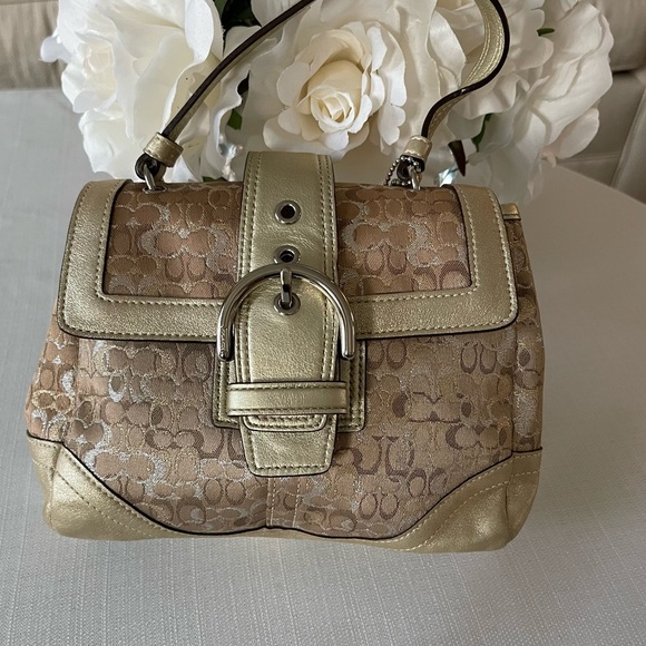 Coach Gold Metallic Madison Evening Bag - Picture 7 of 15